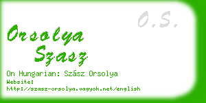 orsolya szasz business card